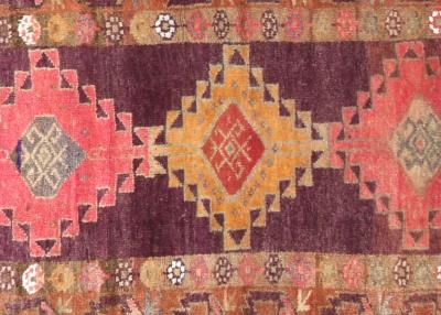 Vintage Turkish Oushak Runner 32 x 1310 