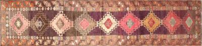 Vintage Turkish Oushak Runner 32 x 1310 