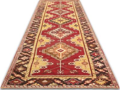 Vintage Turkish Oushak Runner 35 x 121 