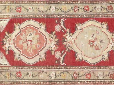 Vintage Turkish Oushak Runner 36 x 105 