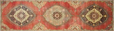 Vintage Turkish Oushak Runner 37 x 13