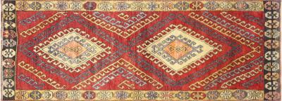 Vintage Turkish Oushak Runner 37 x 99 