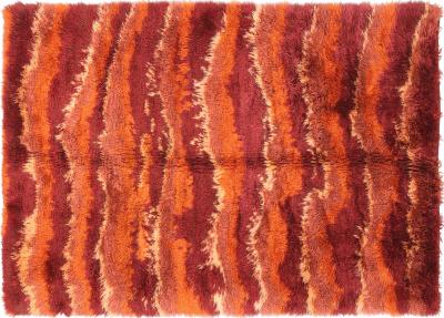 Vintage Turkish Shag Rug 59 x 711 