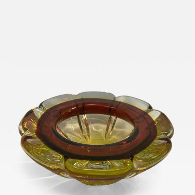 Vintage Uranium Murano Glass Ashtray