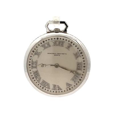 Vintage Vacheron Constantin Geneve Platinum Pocket Watch With Diamonds