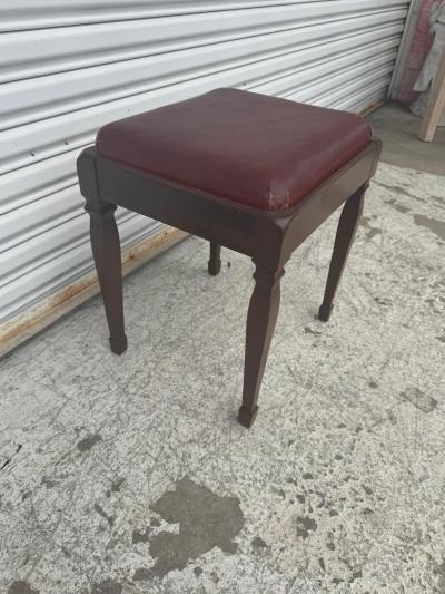 Vintage Walnut Singer Sewing Stool with Lift Top