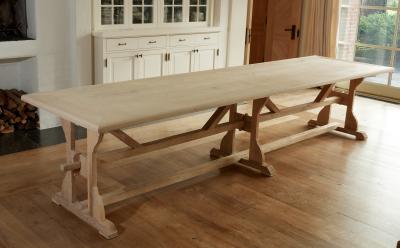 Vintage White Oak Dining Table