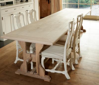Vintage White Oak Dining Table