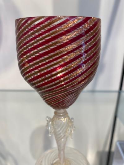 Vintage Wine Glasses Attributed to Salviati