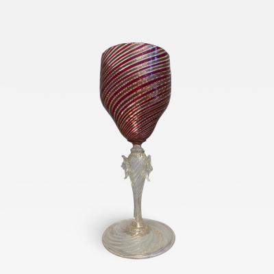 Vintage Wine Glasses Attributed to Salviati