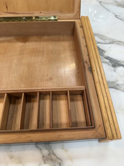 Vintage Wooden Desktop Organizer Box