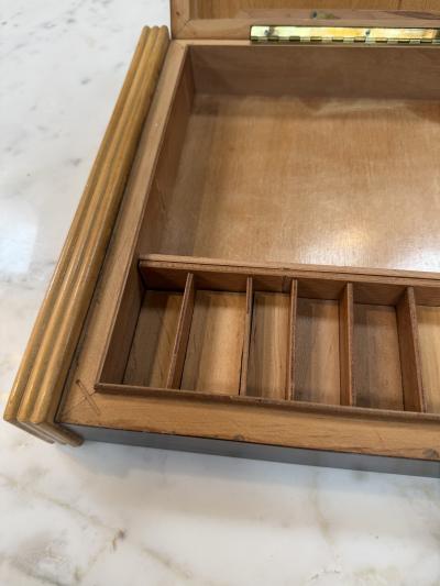 Vintage Wooden Desktop Organizer Box
