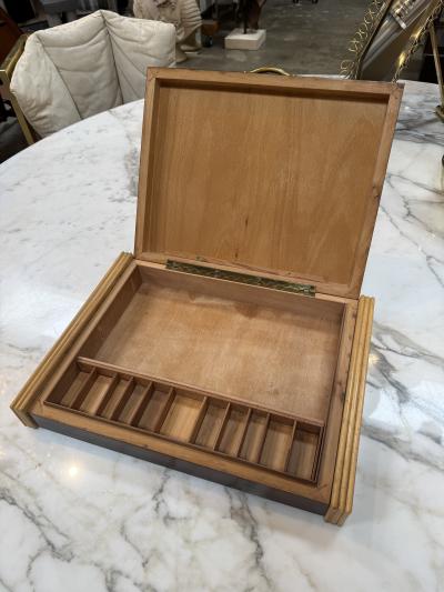 Vintage Wooden Desktop Organizer Box