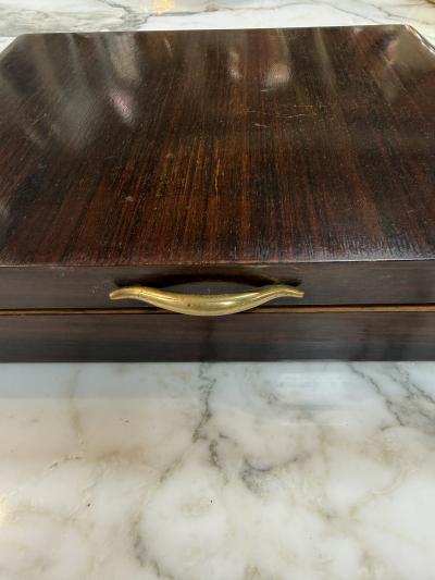 Vintage Wooden Desktop Organizer Box