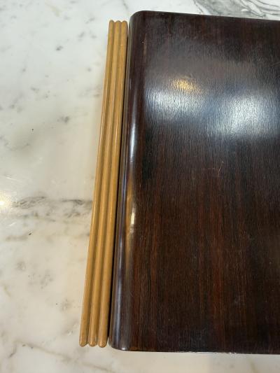 Vintage Wooden Desktop Organizer Box