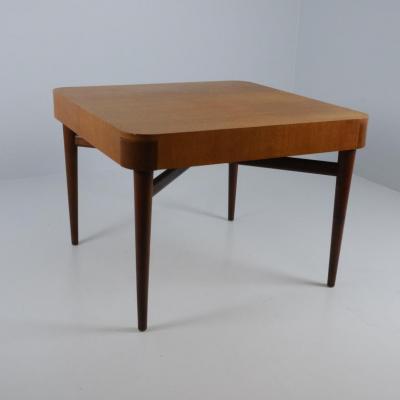 Vintage Wooden Game Card Table Attr to Carin Bryggman Finland 1950s