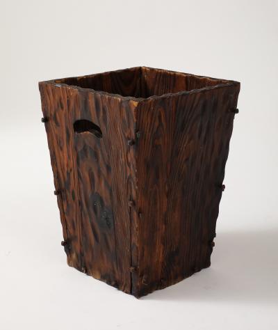 Vintage Wooden Waste Bin