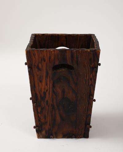 Vintage Wooden Waste Bin