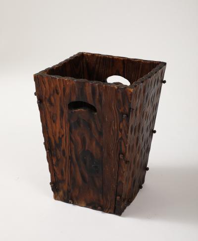 Vintage Wooden Waste Bin