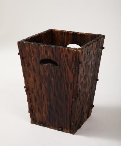 Vintage Wooden Waste Bin