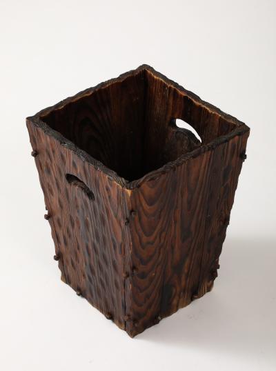 Vintage Wooden Waste Bin
