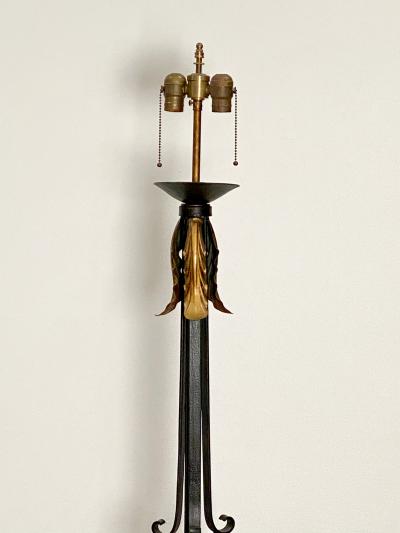 Vintage Wrought Iron Floor Lamp