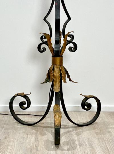 Vintage Wrought Iron Floor Lamp