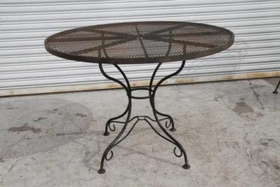 Vintage Wrought Iron Outdoor Patio Dining Set