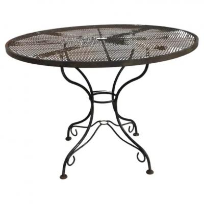 Vintage Wrought Iron Outdoor Patio Dining Set