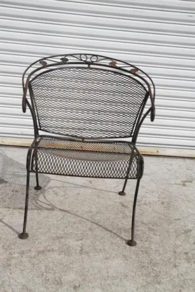 Vintage Wrought Iron Outdoor Patio Dining Set