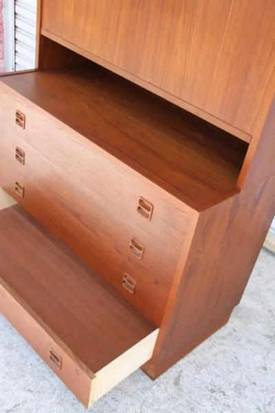 Vintage cabinet with drawers and writing desk