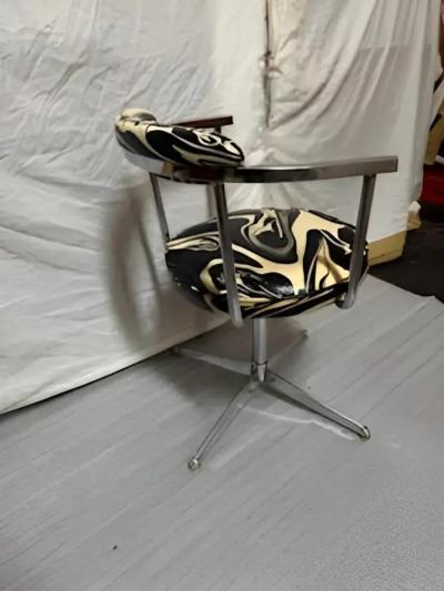 Vintage chrome swivel chair