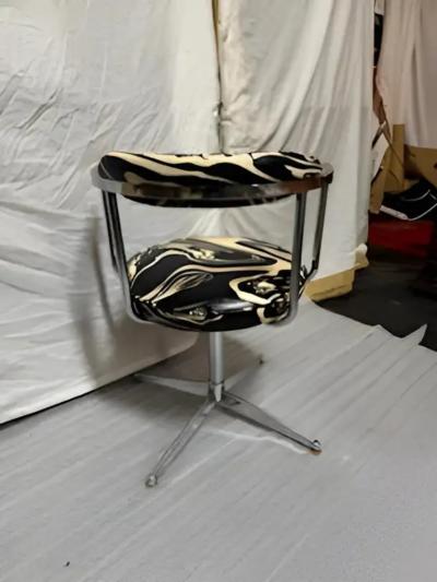 Vintage chrome swivel chair