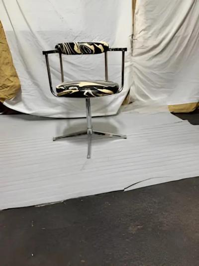 Vintage chrome swivel chair