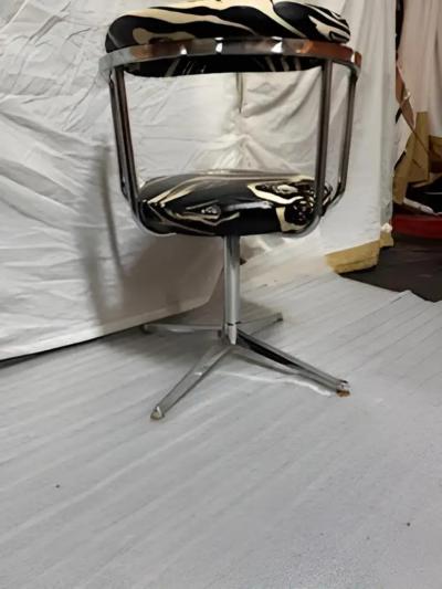 Vintage chrome swivel chair
