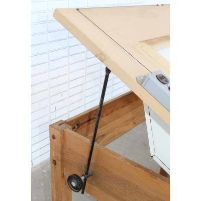 Vintage drafting table with light