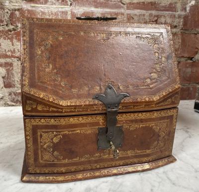 Vintage leather Bar set Italy 1950s