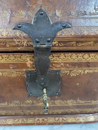 Vintage leather Bar set Italy 1950s