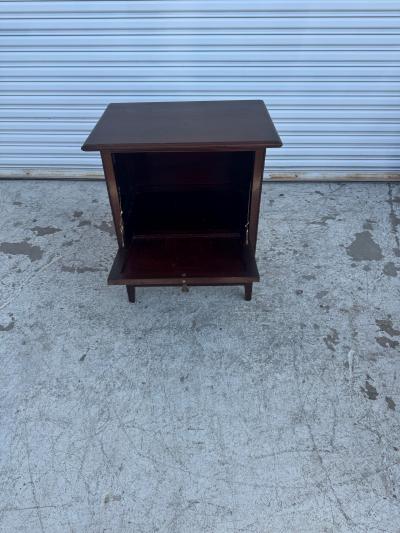 Vintage smoking table w drop front door