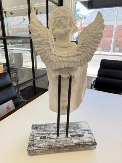 Vintaged Winged Figure Sculpture