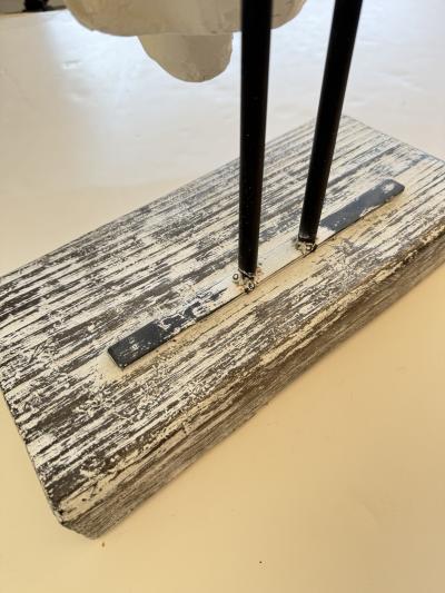 Vintaged Winged Figure Sculpture