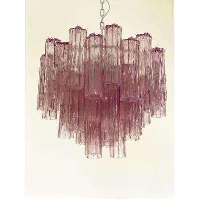 Violet Ametista Tronchi Murano Glass Chandelier