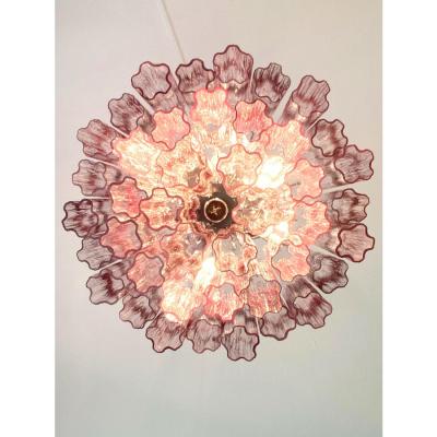 Violet Ametista Tronchi Murano Glass Chandelier