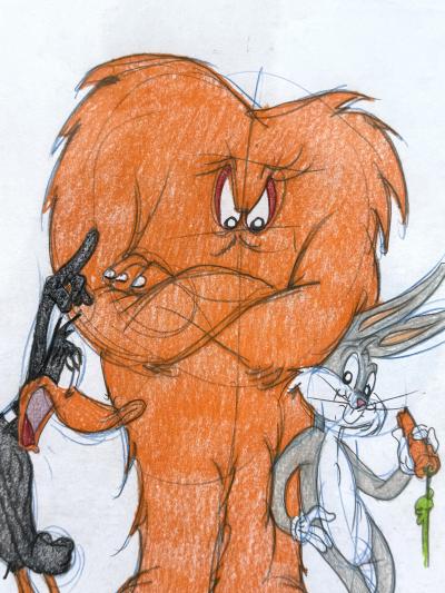 Virgil Ross Gossamer Daffy Duck and Bugs Bunny 