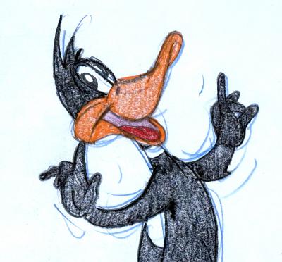 Virgil Ross Tasmanian Devil and Daffy Duck 