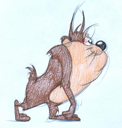 Virgil Ross Tasmanian Devil and Daffy Duck 