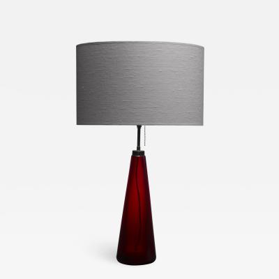 Vistosi red glass table lamp