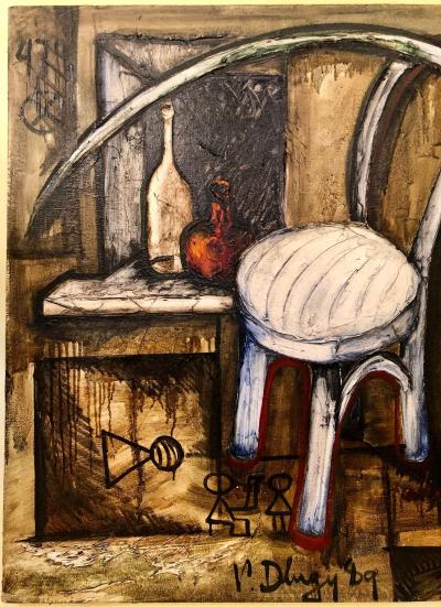 Vitaly Dlugy White Chair 1989 Oil on Canvas