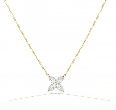 Vittoria Munarini VITTORIA YELLOW GOLD MARQUISE NECKLACE