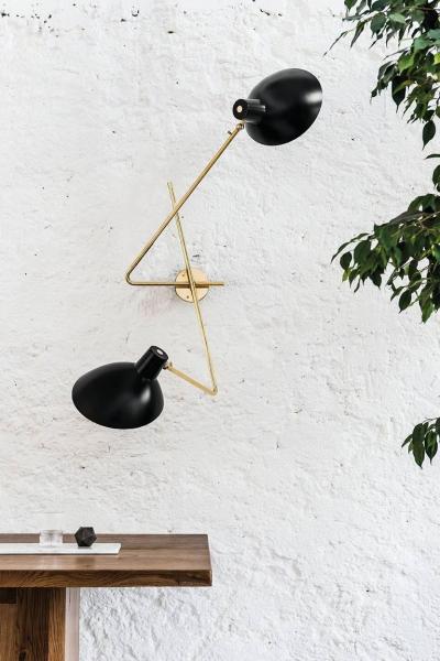 Vittoriano Vigano Vittoriano Vigan VV Cinquanta Twin Wall Lamp in Black